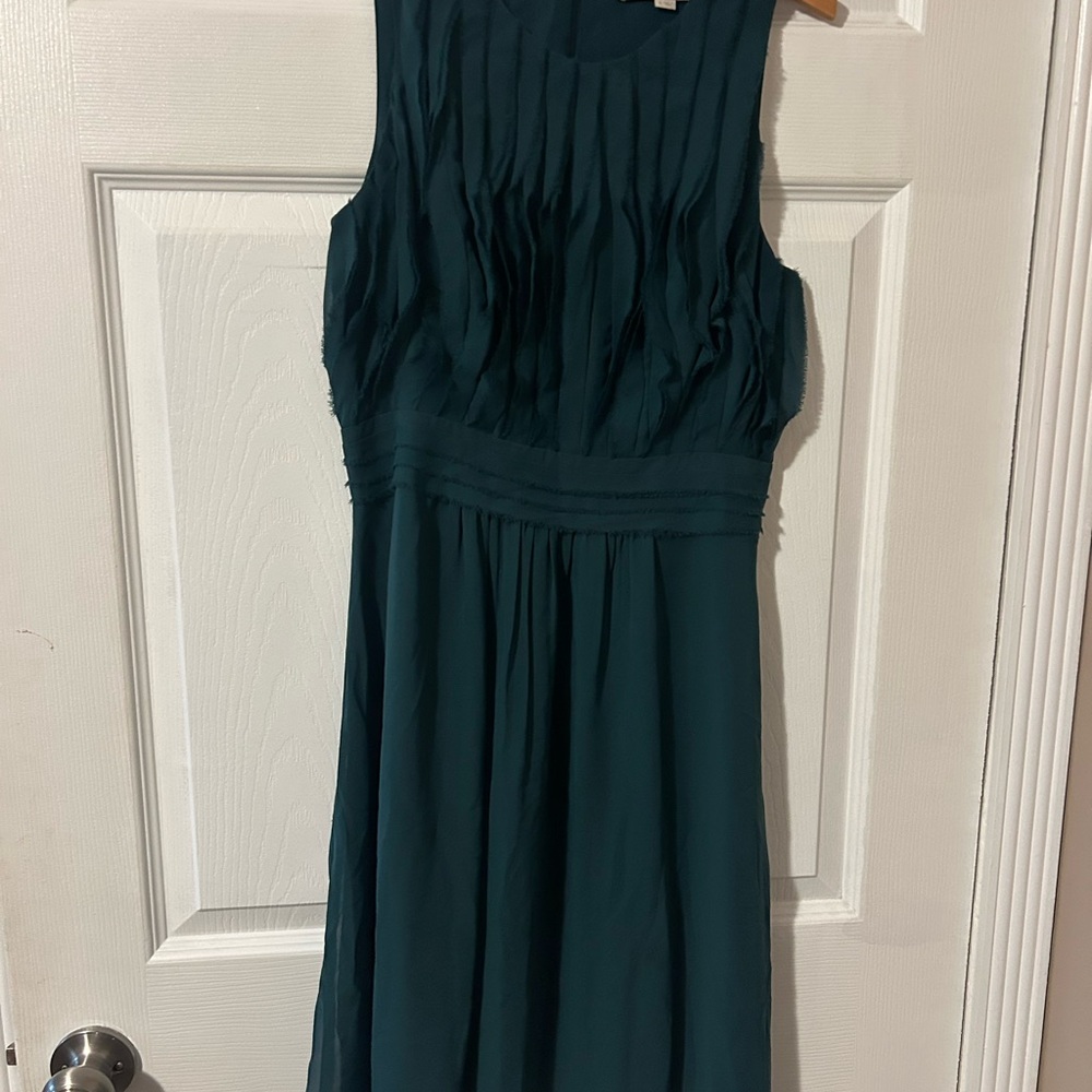 Anne Taylor Loft Elegant Teal Sleeveless Dress